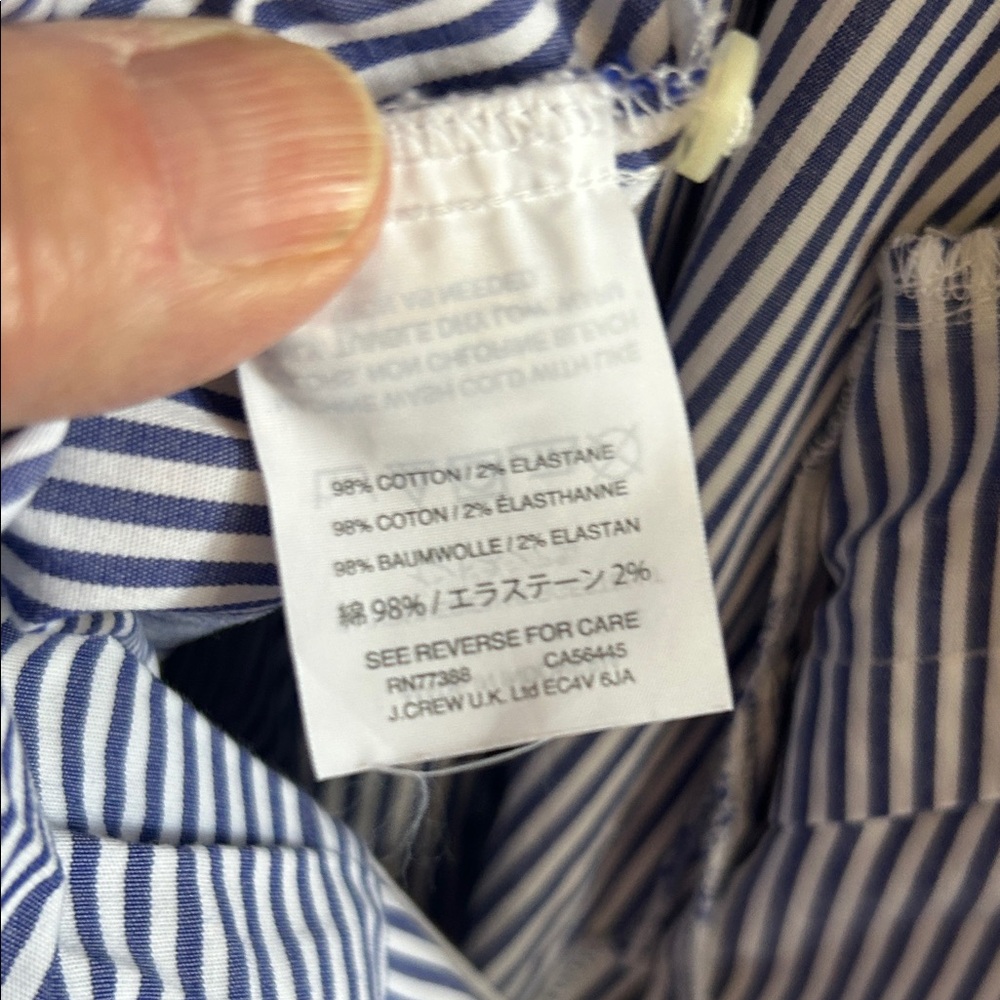 J. Crew Navy and White Striped Blouse - Picture 7 of 7